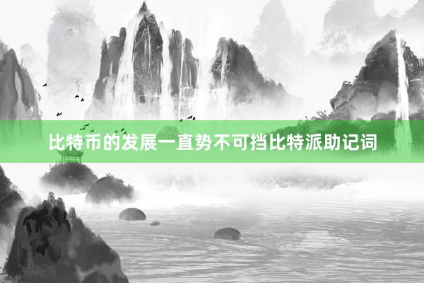 比特币的发展一直势不可挡比特派助记词