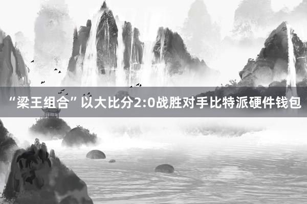 “梁王组合”以大比分2:0战胜对手比特派硬件钱包