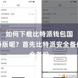 如何下载比特派钱包国陲版呢？首先比特派安全备份