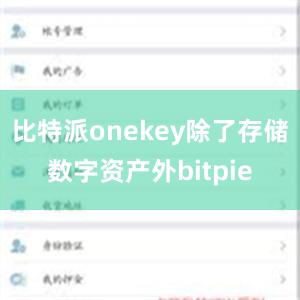 比特派onekey除了存储数字资产外bitpie